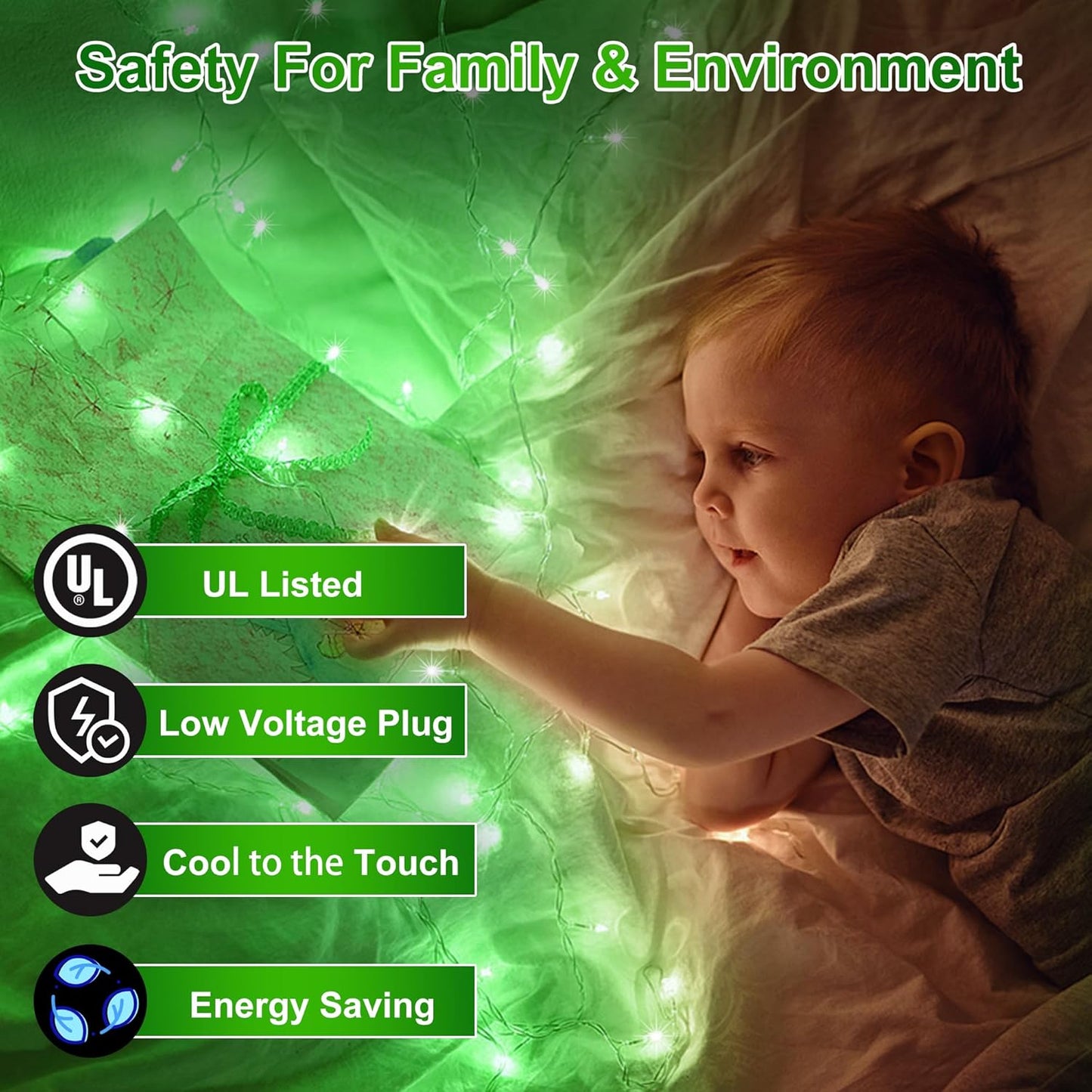 1500 LED Christmas Lights Outdoor Use, 492ft 8 Lighting Modes Fairy Lights for Outside, Christmas Tree Lights Outdoor IP44 Waterproof for Xmas Patio Yard Fence Deck Balcony Garden Decor Green