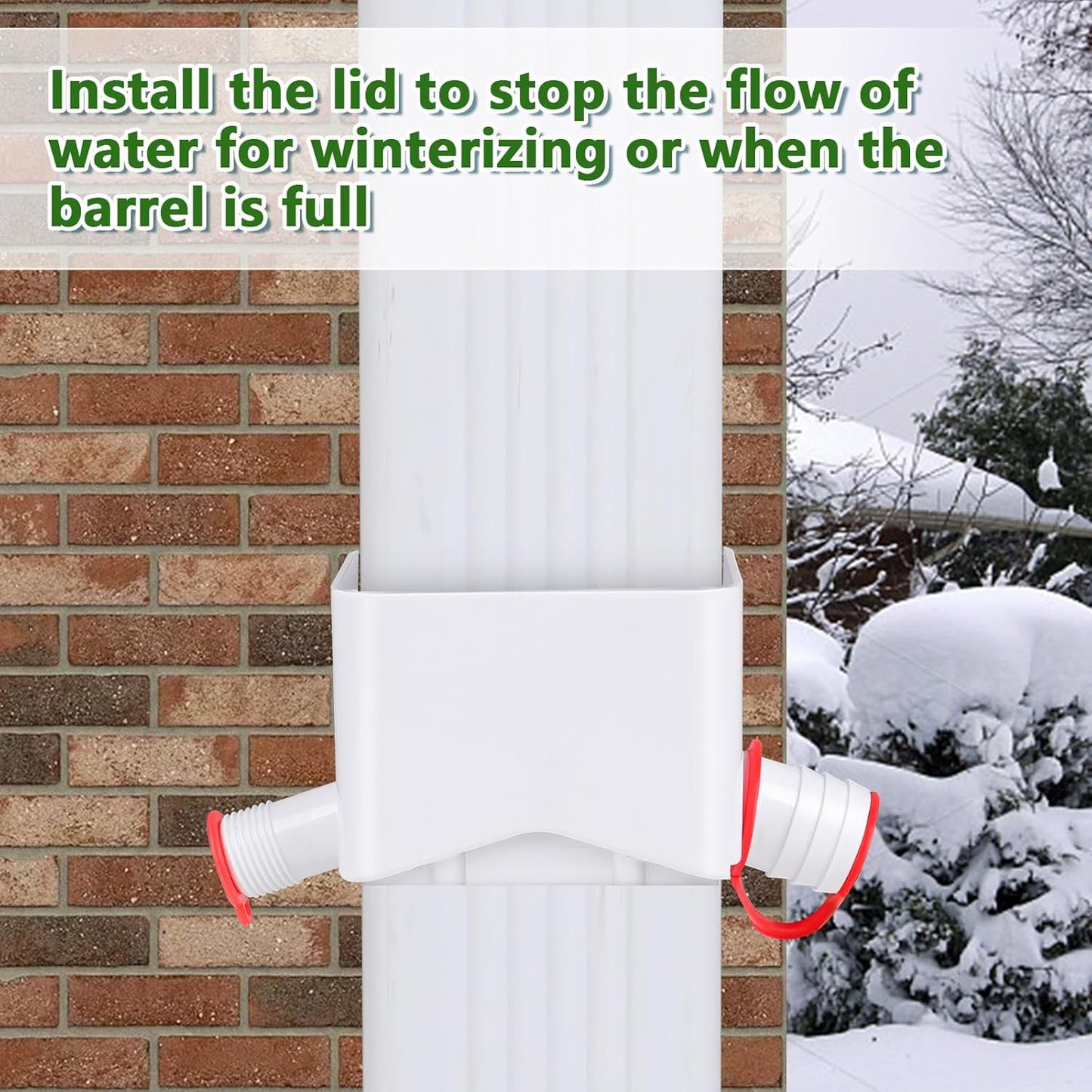 Rain Barrel Diverter Fits for 2"x3"Downspout,Rainwater Collection System,Rain Barrel Diverter Kit to Direct Water into Rain Barrel