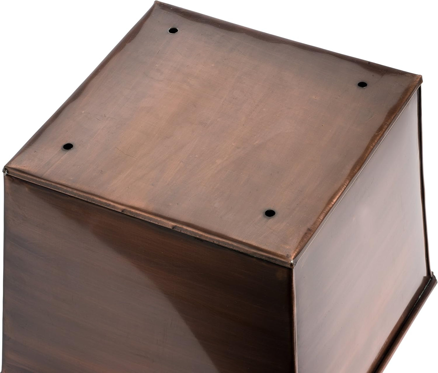 H Potter Copper Ribbed Planter Large for Outdoor Indoor Plants Small Spaces Entryway Patio Porch Tall Metal Planter Decor Vase