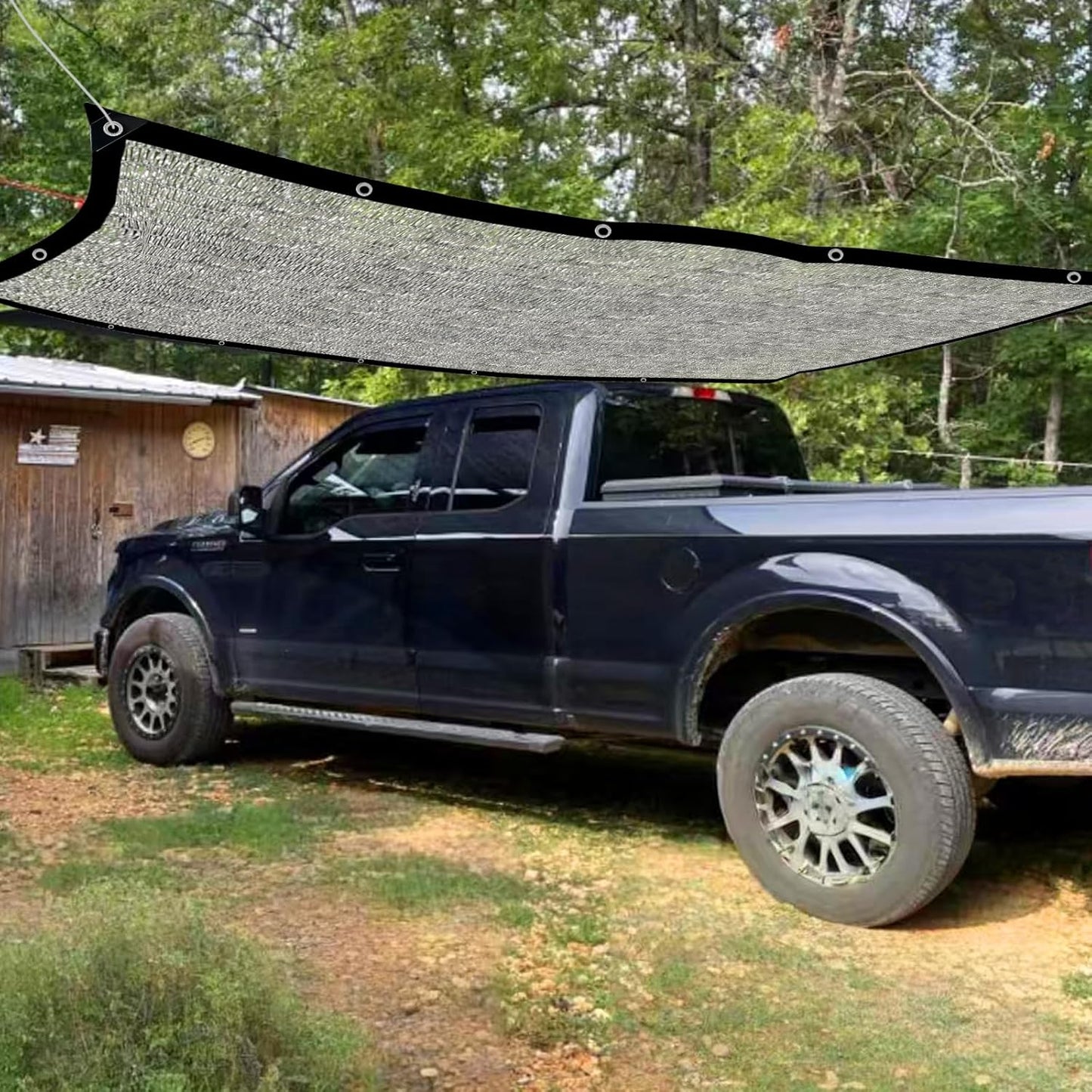 10×12FT Shade Cloth-80% Aluminum Sunblock Neting,Durable Mesh Tarp with Grommets,Shade Cloth for Garden,Car, Outdoor Pergola,Greenhouse,Chicken Coop and Dog Kennel(Silver)