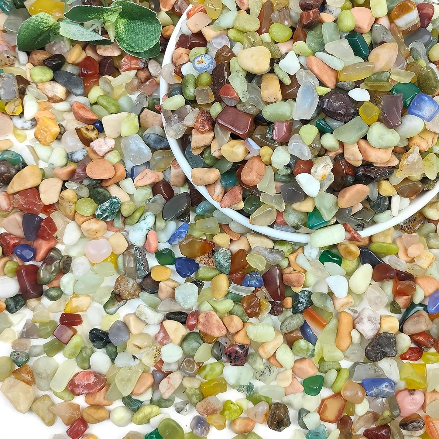20LB Colorful Pebbles for Succulent, 3/8 Inch Natural River Rocks for Plants, Natural Decorative Polished Pebbles for Cactus,Vases, Planters,Outdoor Gardening and Indoor Plants