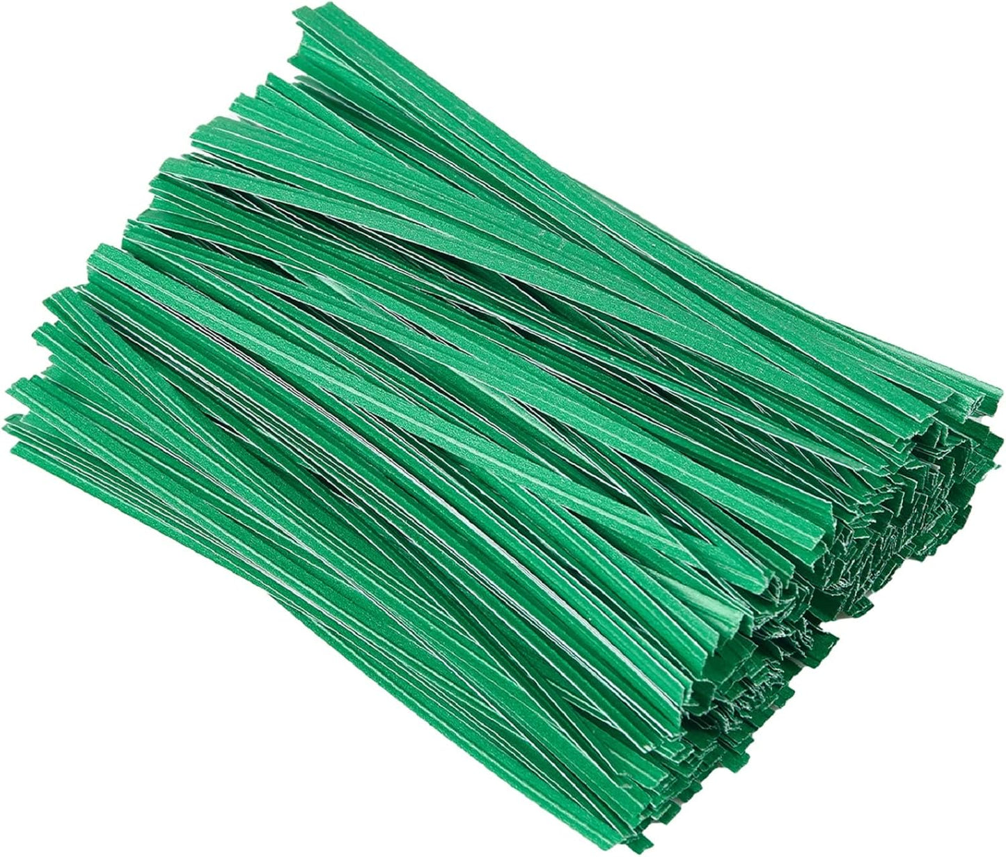 500 Pcs 5" Green Paper Twist Ties, Bread Ties Twisty-Ties for Party Cello Candy Bread Coffee Bags Cake Pops