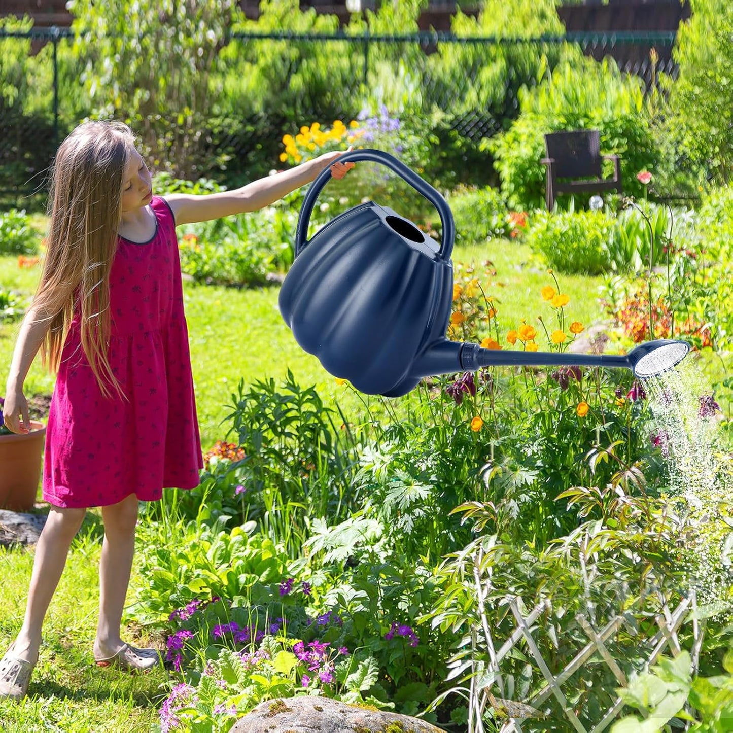 2.5 Gallon Watering Can for Outdoor Plants Bottle for Watering Indoor Outdoor Plants,Modern Plant Watering Can Large Long Spout with Sprinkler Head