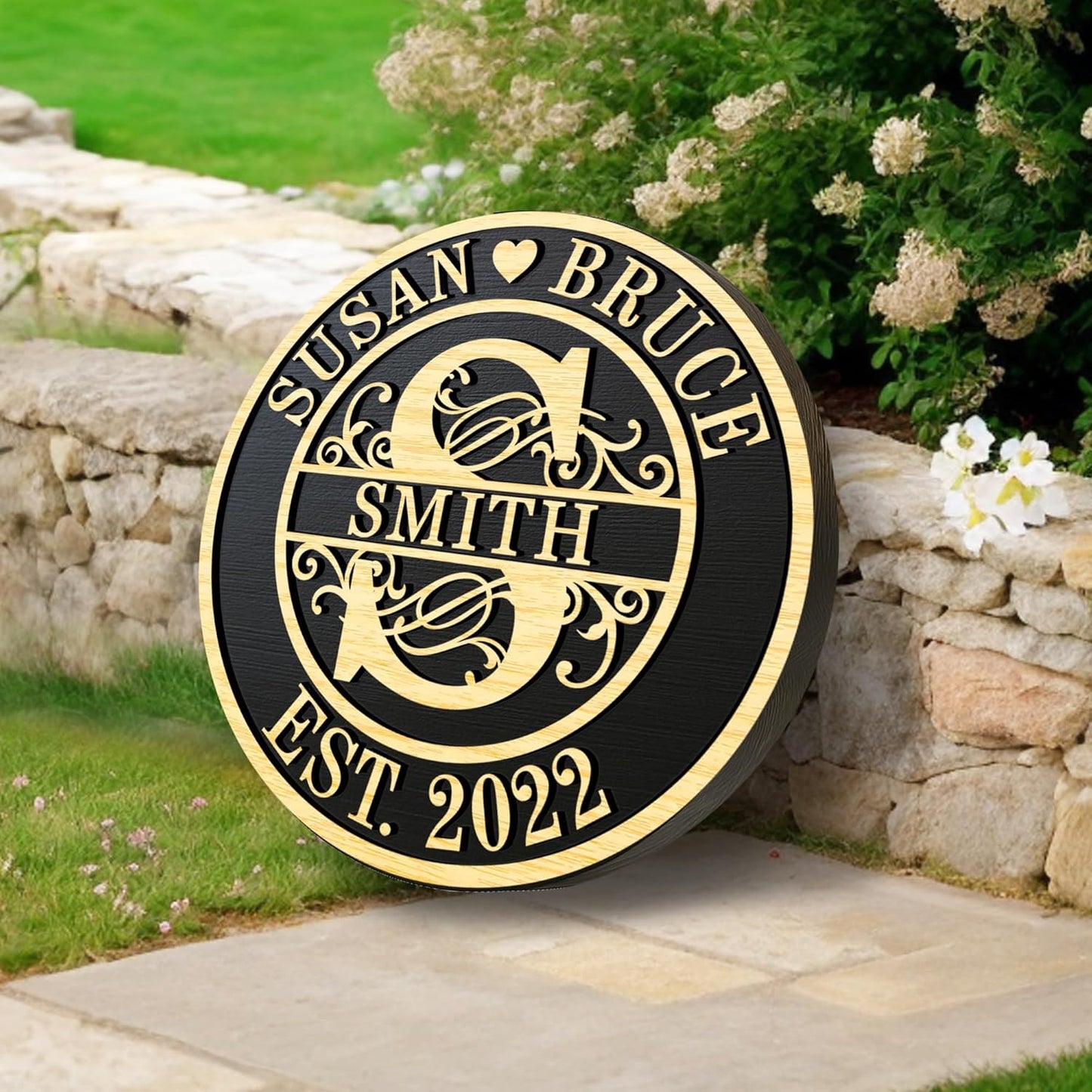 Personalized Christmas Gifts 2025 Custom Wedding Anniversary Sign Personalized Family Name Signs Monogram Wall Décor Best Housewarming Gifts