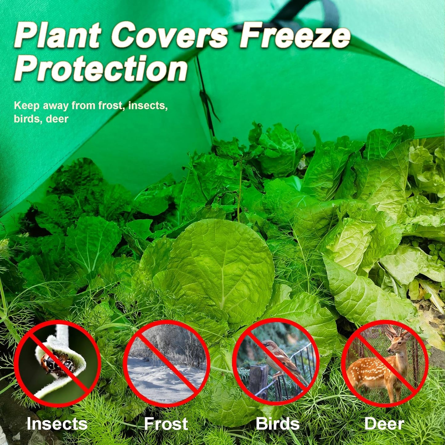 50″*50″*40″ Winter Plant Warm Covers - Raised Bed Cover, Garden Row Accelerator, Warm Tent Freeze Protection Humidity Domes for Germination, Seedling Propagation Protecting Plants from Animals 2PCS