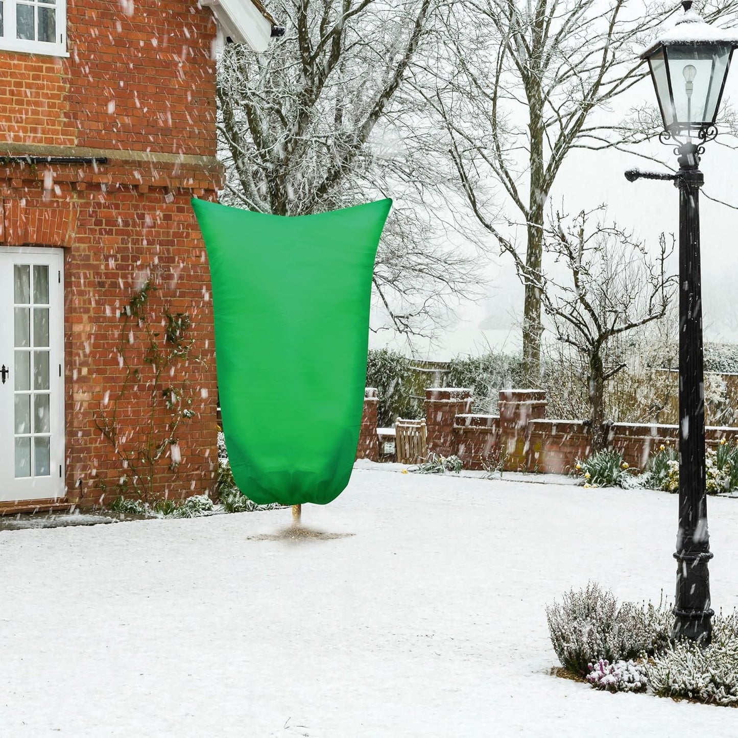 SCRUBIT Plant Covers Freeze Protection, 40" W x 47" H Frost Cloths for Outdoor Plants & Fruit Trees with Zipper and Drawstring, Thick Winter Plant Covers - 4 Pack Shrubs Frost Blankets