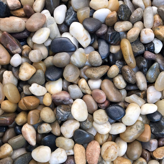 Voulosimi River Rock Stones, Natural Decorative Polished Mixed Pebbles Gravel,Outdoor Decorative Stones for Plant Aquariums, Landscaping, Vase Fillers (9 LB, Mixed Colors)