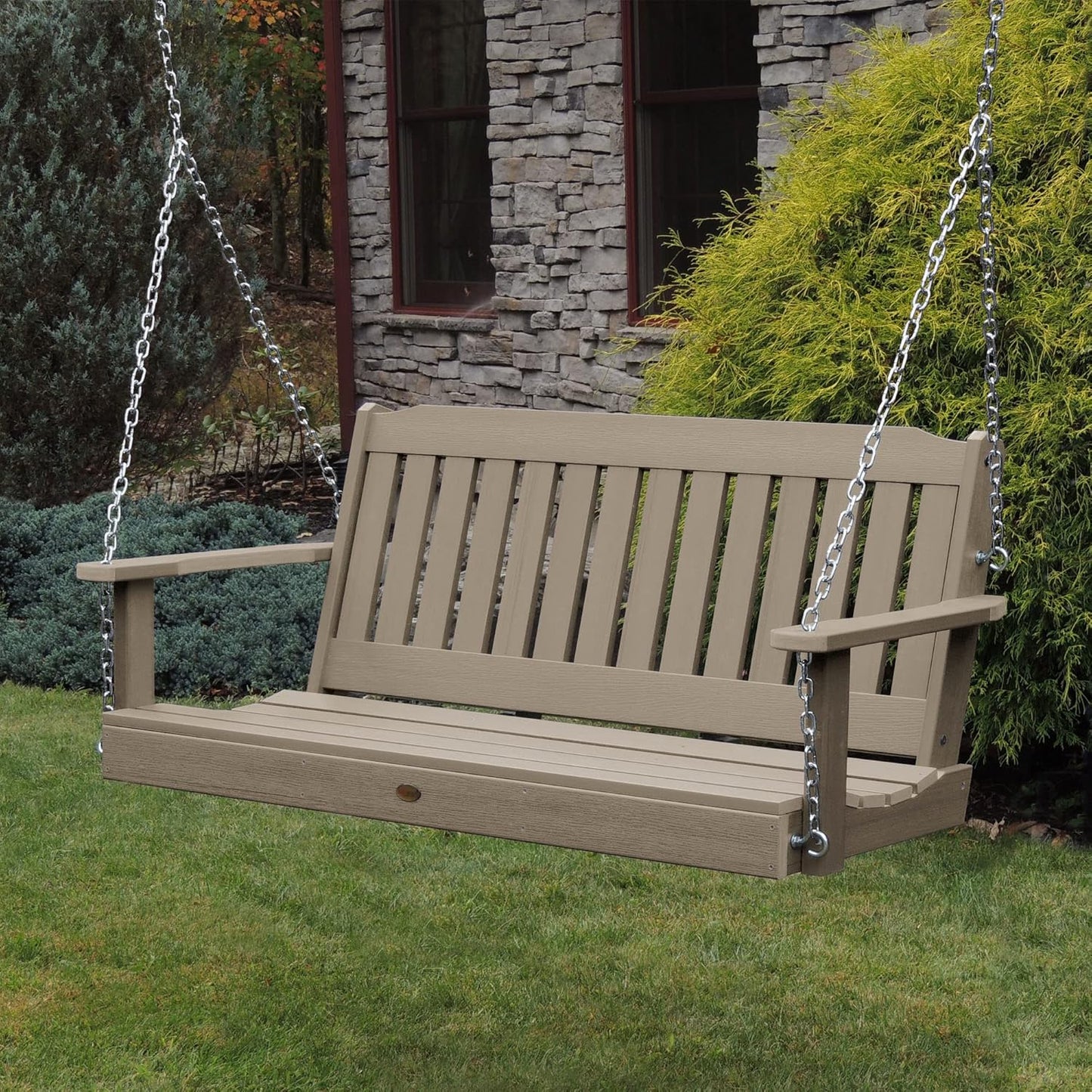 highwood Lehigh Porch Swing, 5 Feet, Woodland Brown