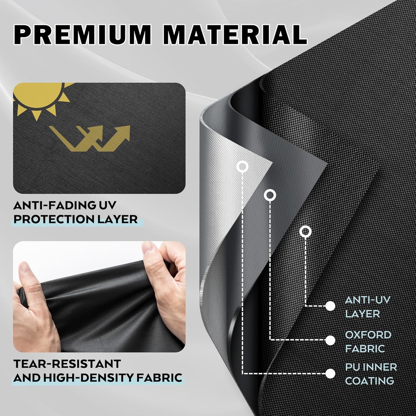 Griddle Cover for Royal Gourmet PD4001 4 Burner Propane Gas Griddle, Flat Top Grill Cover for Royal Gourmet 55in 4-Burner Outdoor Grill