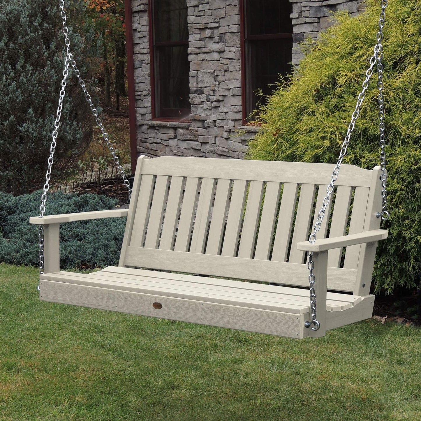 Highwood AD-PORL1-WAE Lehigh Porch Swing, 5 Feet, Whitewash