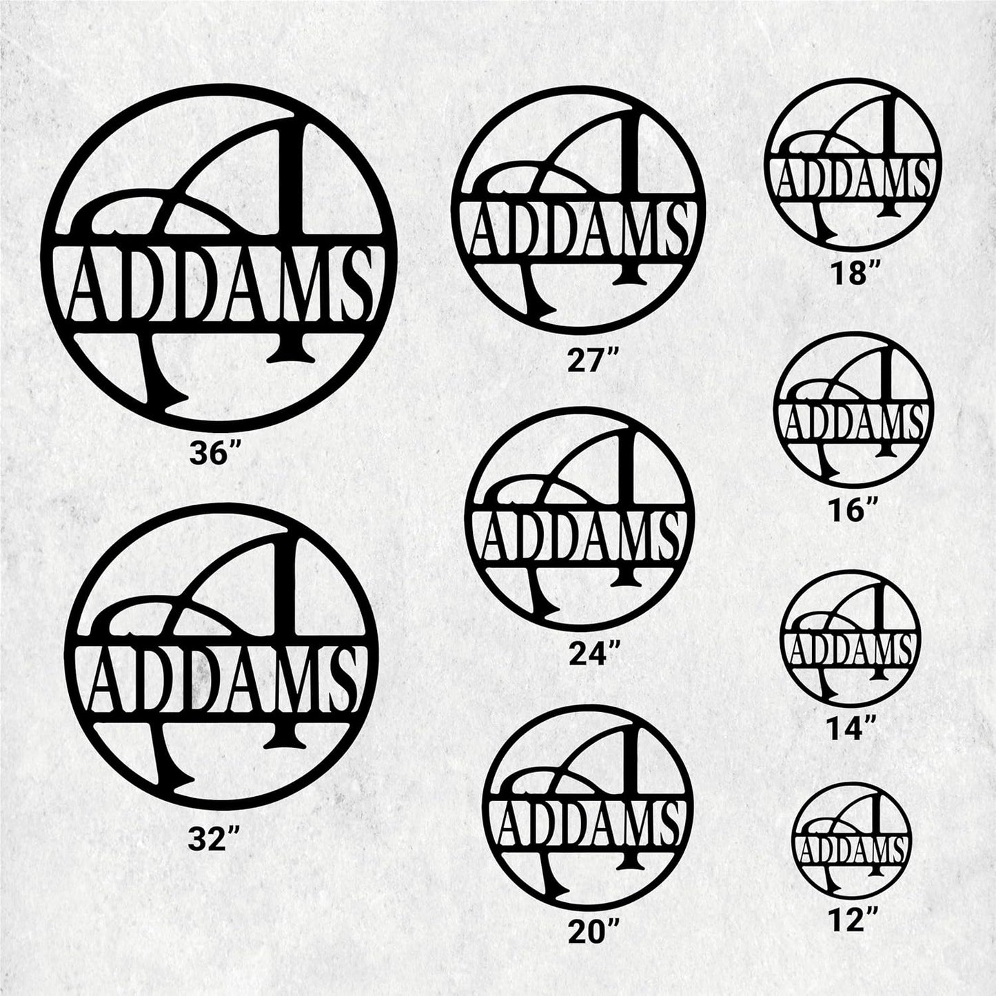 Personalized Metal Name Signs, Split Letter Monogram Wall Decor, Custom Last Name Sign, Family Name Sign for Outdoor, Personalized Wedding Gift, Garden Decor, Metal Wall Art, Housewarming Gift (MonogramDesign_3)