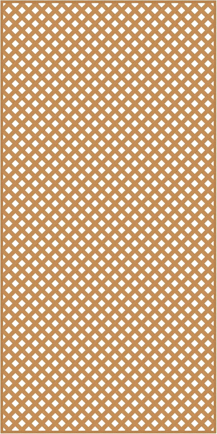4 ft. x 8 ft. Sierra Cedar Privacy Diamond Vinyl Lattice