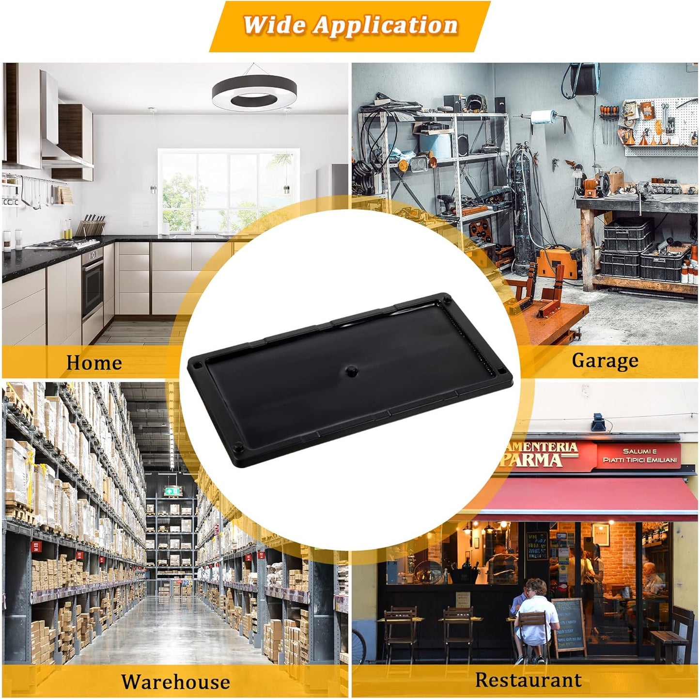 Qualirey 24 Pack Glue Traps for Rats and Snakes, Larger and Heavy Duty Baited Sticky Traps with Non Toxic Glue, Exterminator Plastic Mouse Indoor Board, Ready to Use, Safe to Children and Pets (Black)