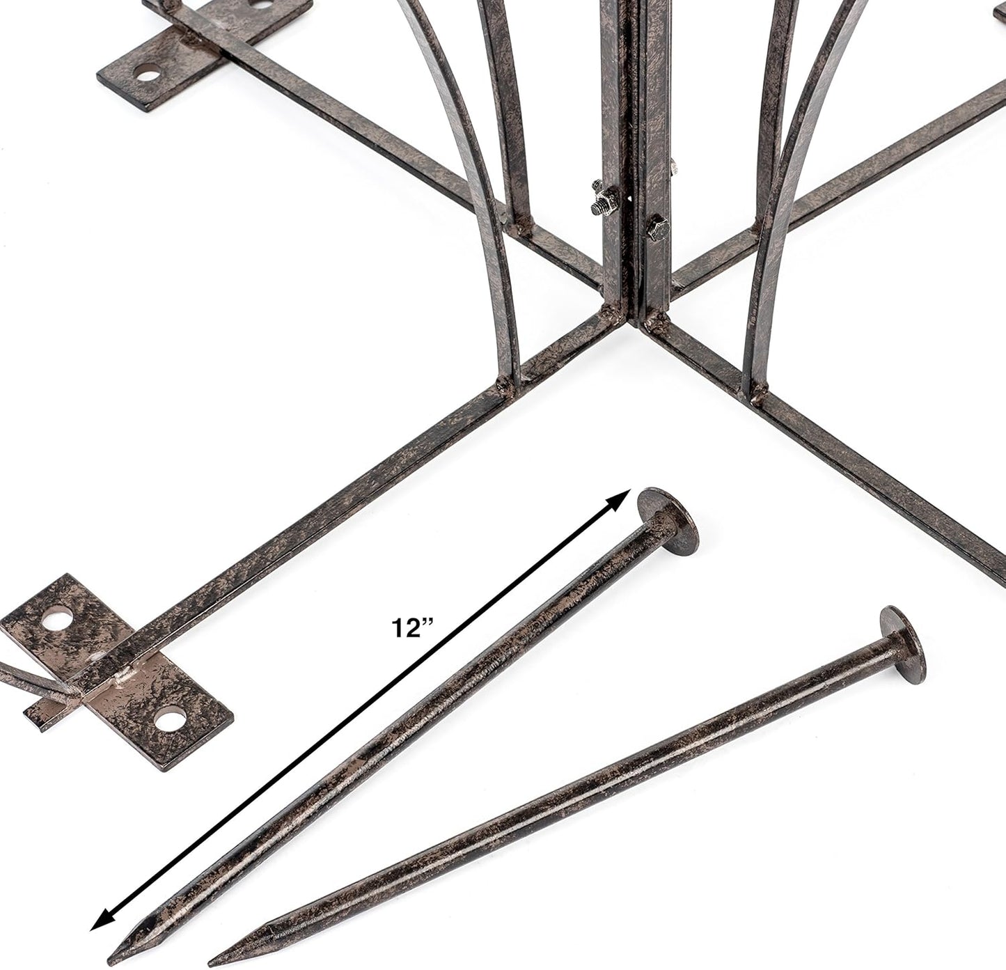 H Potter Garden Lotus Bud Trellis for Climbing Plants Wrought Iron Metal Obelisk for Patio Deck Flowers Weather Resistant Yard Art