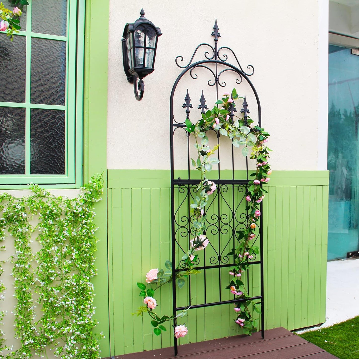 Trellis 70”H x 21.7”W for Climbing Plants - Heavy Duty Garden Trellises Metal Iron Wire Vine Flower Trellis for Rustproof Outdoor Climbing Plants Support