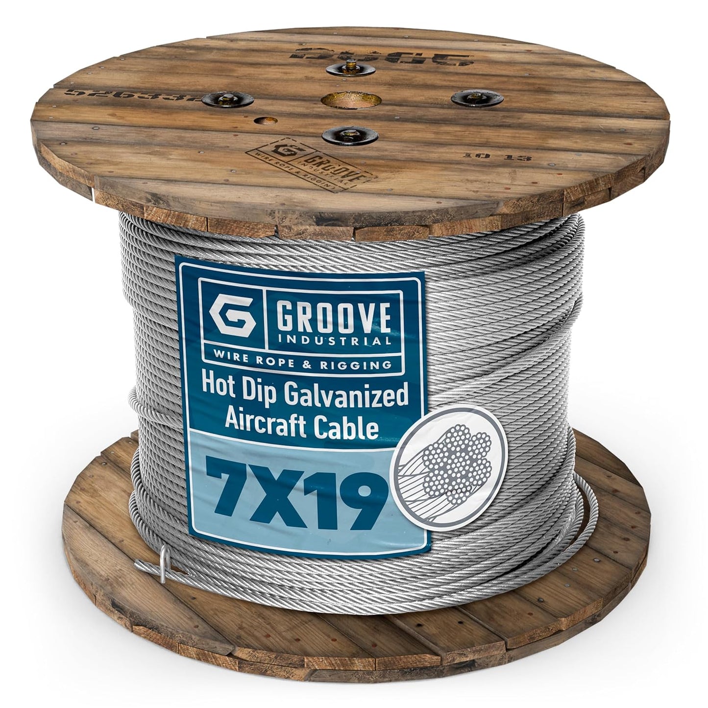 5/16’’ 7x19 Hot Dip Galvanized Aircraft Cable – Steel Wire Rope - 900 Feet