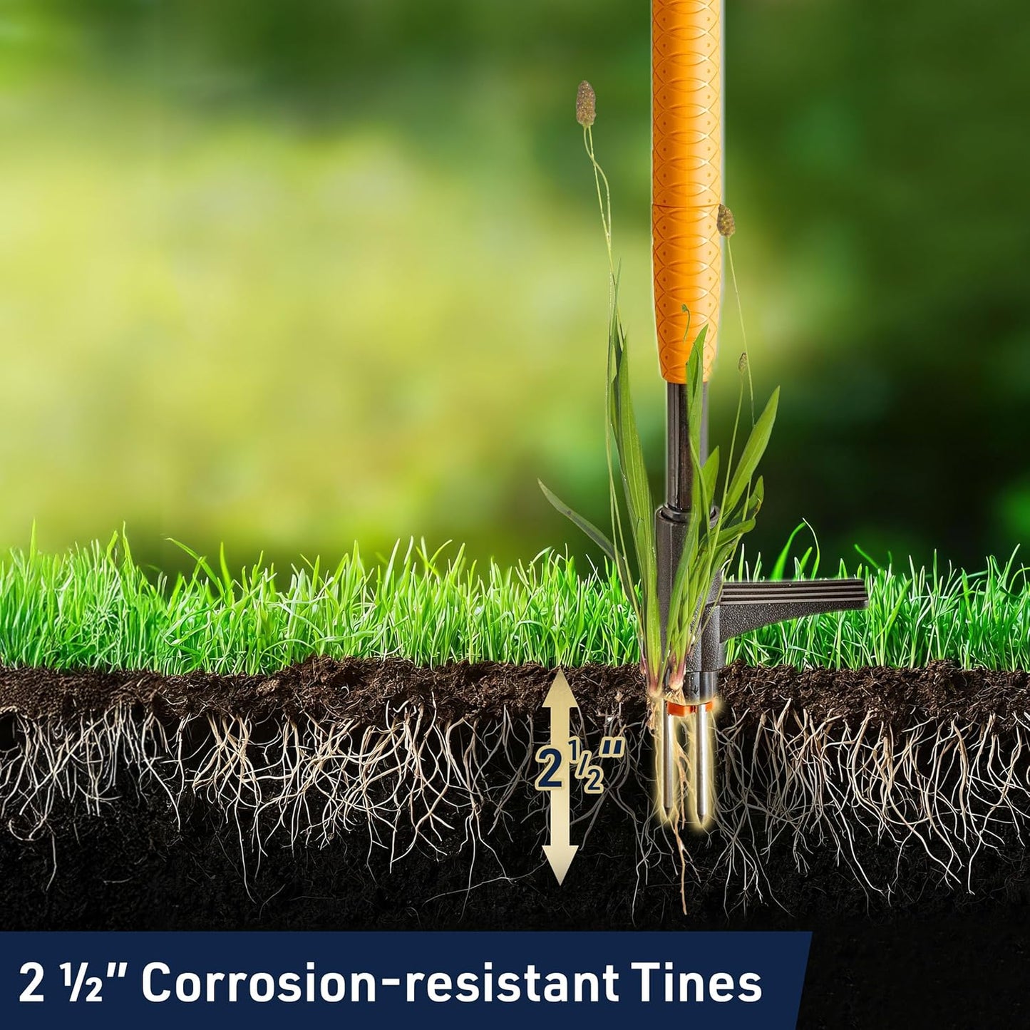 Stand Up Weed Puller Tool with Long Handle - 39” Ergonomic Weeder Puller - Heavy Duty Weed Remover for Weeding Without Bending or Kneeling - Garden Tools for Gardening by Garret Wade