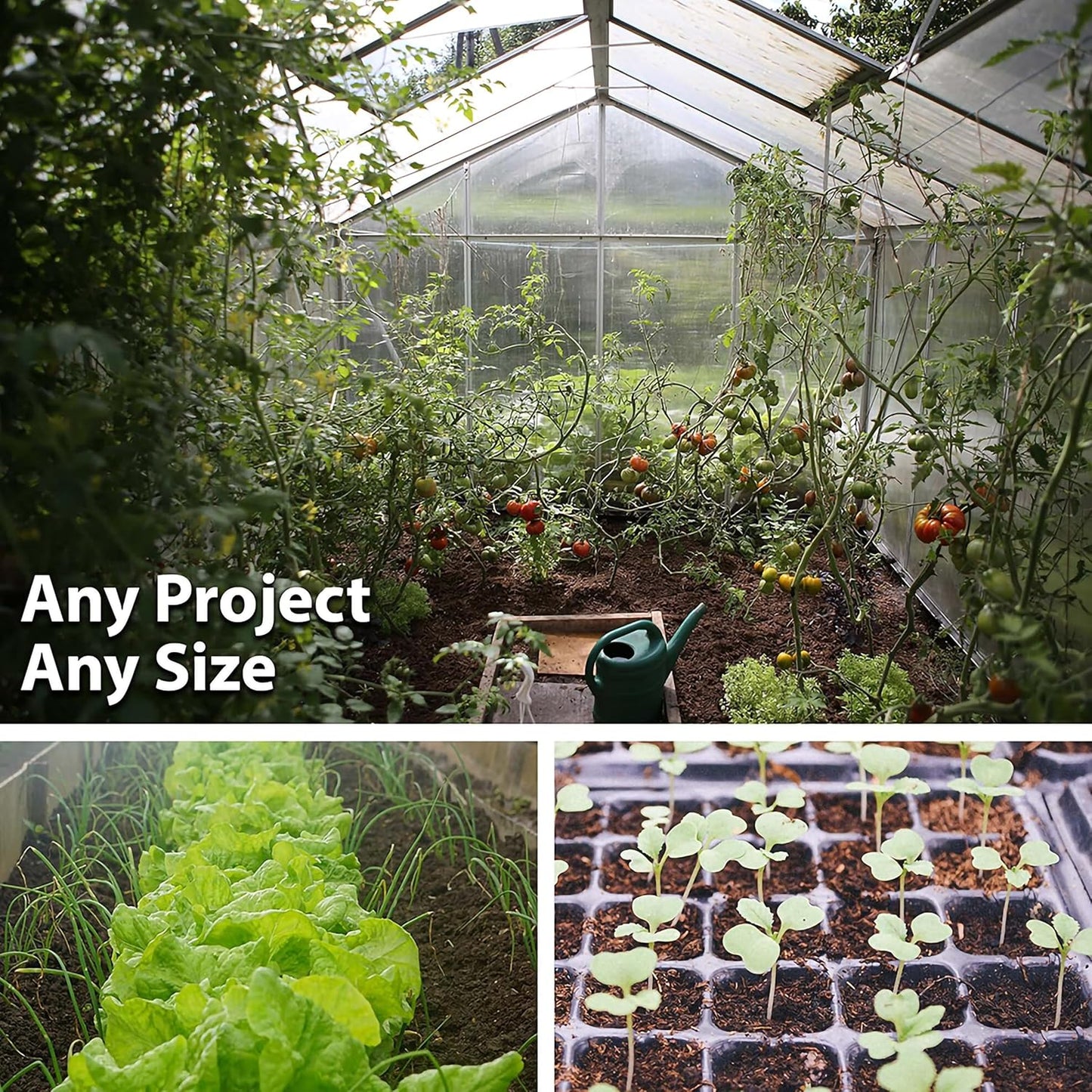 Handy Pantry Black Plastic Garden Tray Inserts - 100 Sheets of 18 Planting Pot Cells Each - 3x6 Configuration - Perforated - Nursery, Greenhouse, Gardening