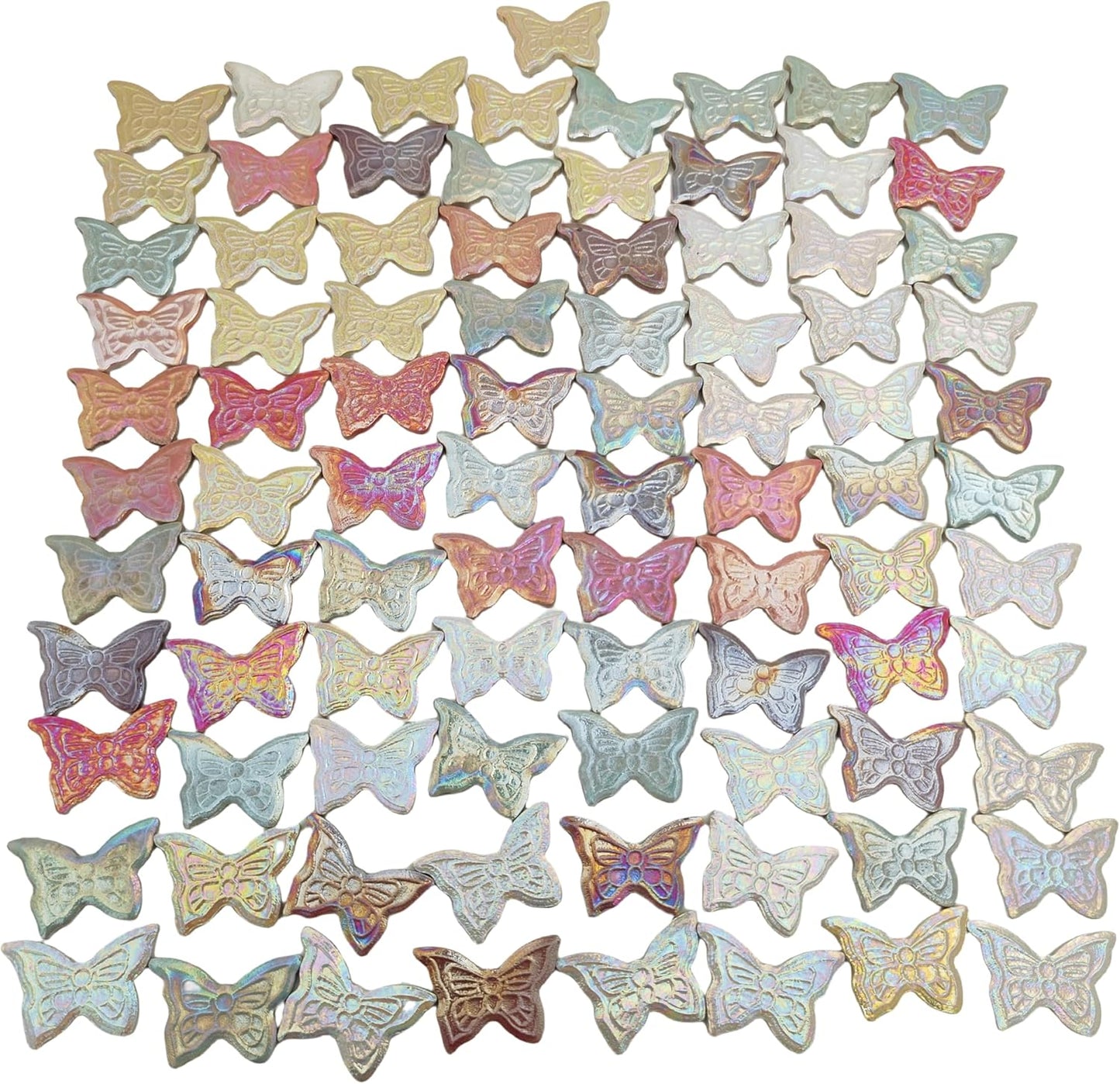 500g/1.1lb Random Color Irregular Ceramics Mosaic Tiles,DIY Making Creative Ceramic Mosaic Tiles for DIY Craft Plates Flowerpots Vases Cups Mosaic Making Supplies (Mix Butterflies)