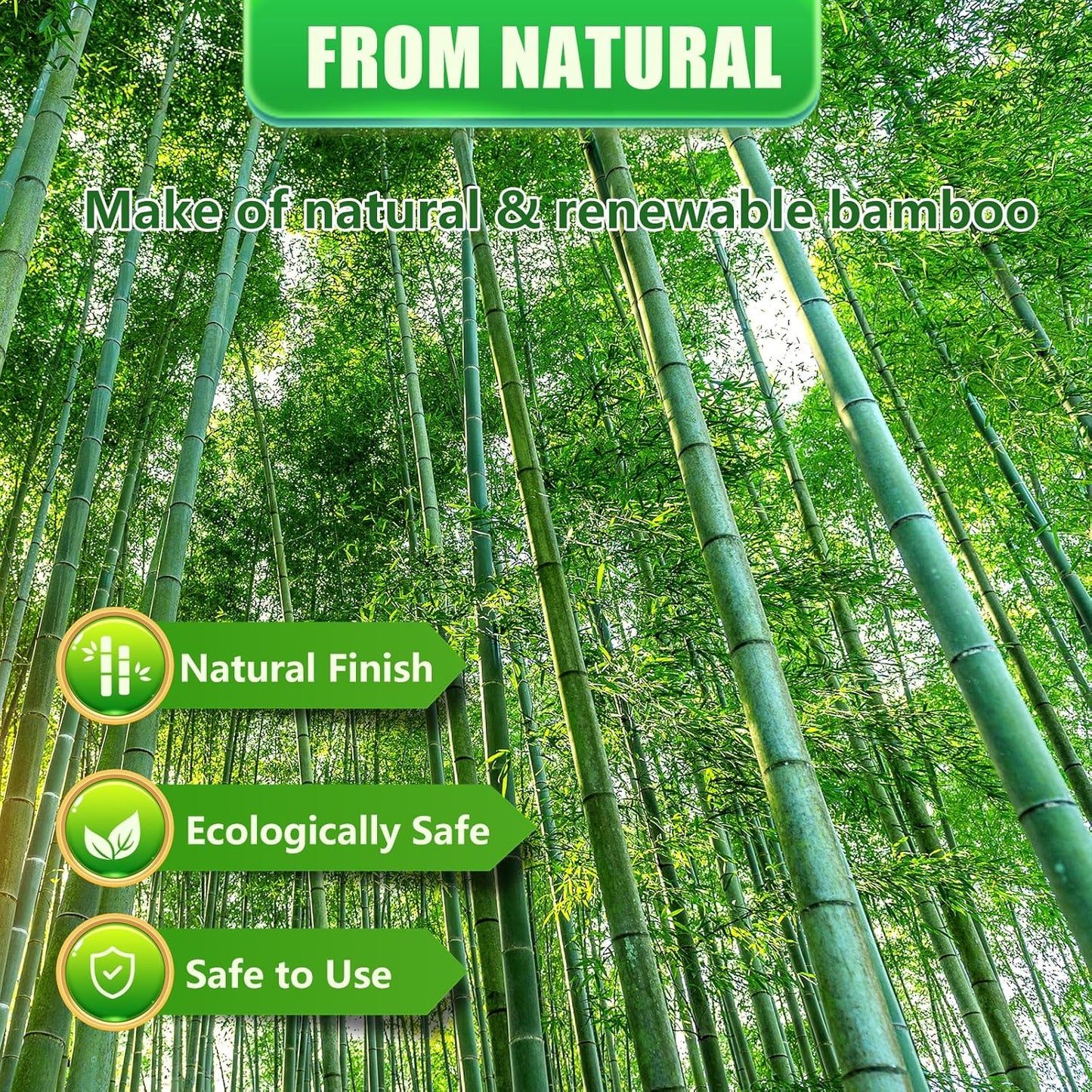 Natural Bamboo Poles, 6 Feet Bamboo Sticks for Plants, Wood Garden Stakes for Tomato, Bean, Flowers, Trees Potted and Climbing Plants, 15 Pack