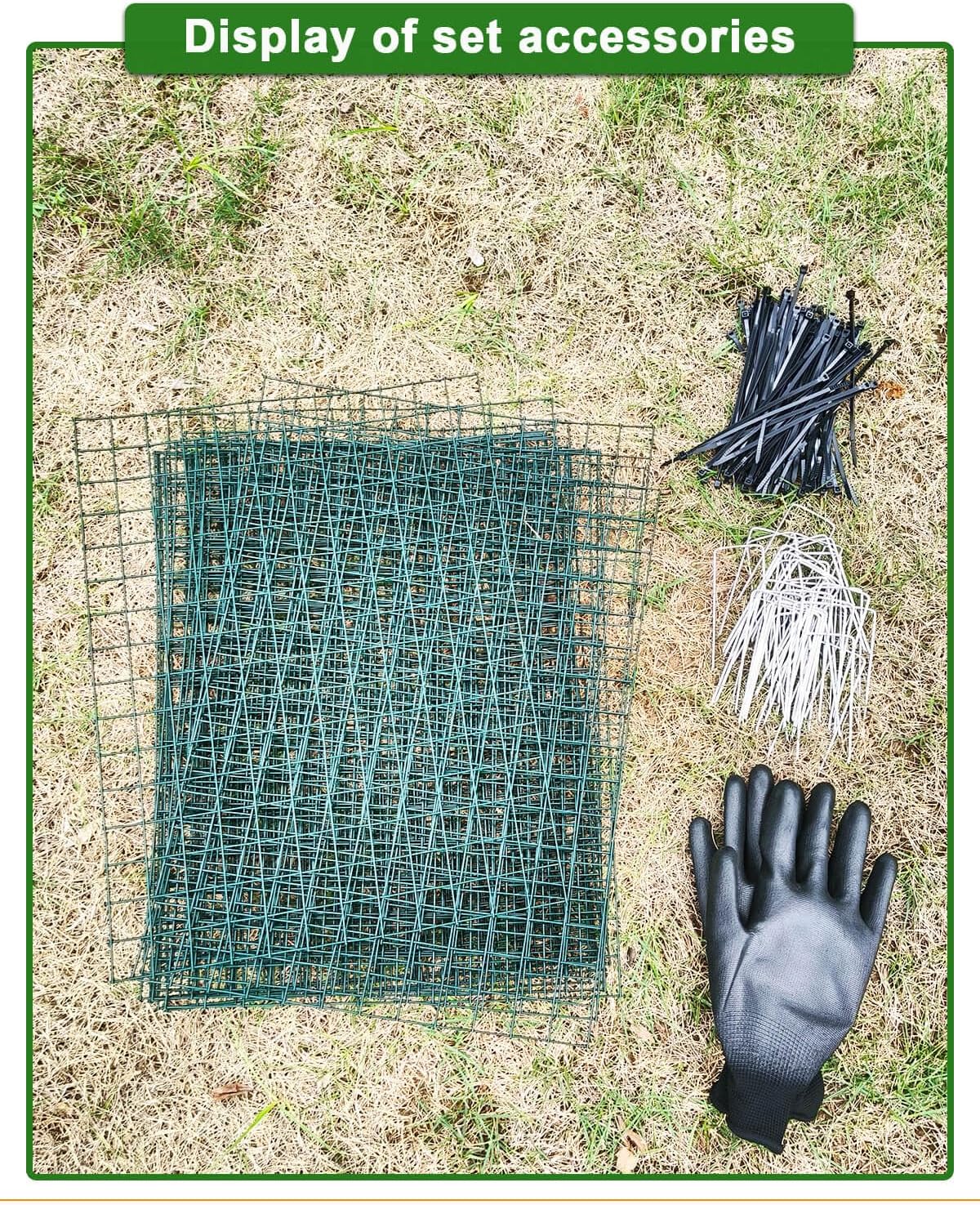 24Pcs Plant Protectors from Animals - Plant Cages for Outdoor Plants 11.8"x15.8" Metal Mesh Garden Protector for Flowers, Vegetables, to Stop Rabbits, Chickens and Squirrels
