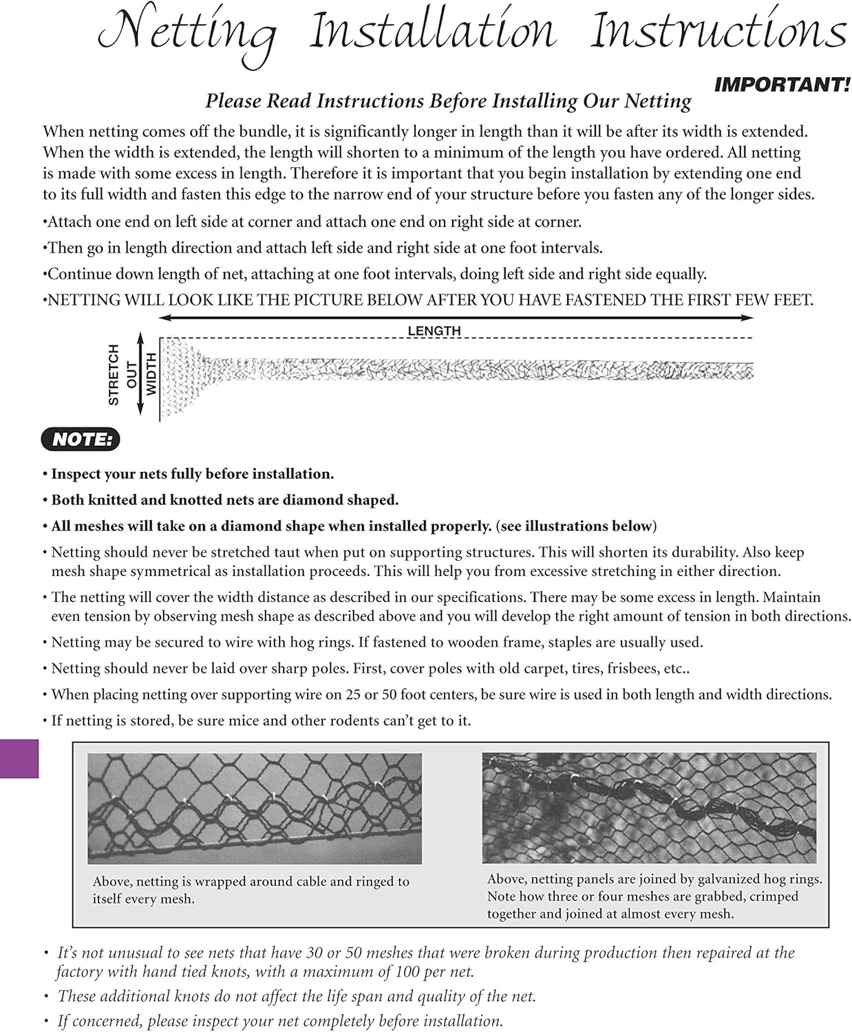 Excursions Aviary Netting Heavy Knotted 2 inch Poultry Net (50 ft x 150 ft)