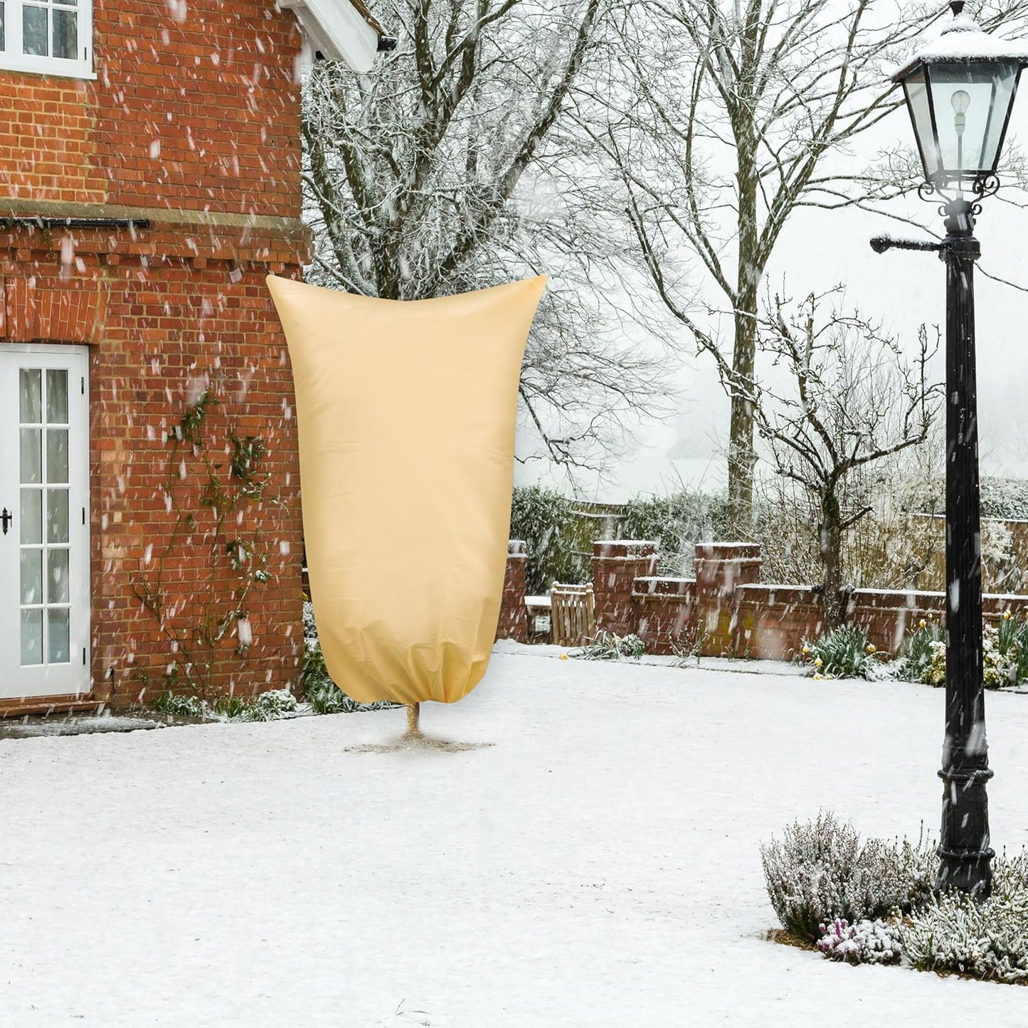 SCRUBIT Plant Covers Freeze Protection, 78" W x 94" H Frost Cloths for Outdoor Plants Fruit Trees & Shrubs with Zipper and Drawstring, Thick Winter Plant Covers - Tree Frost Blankets