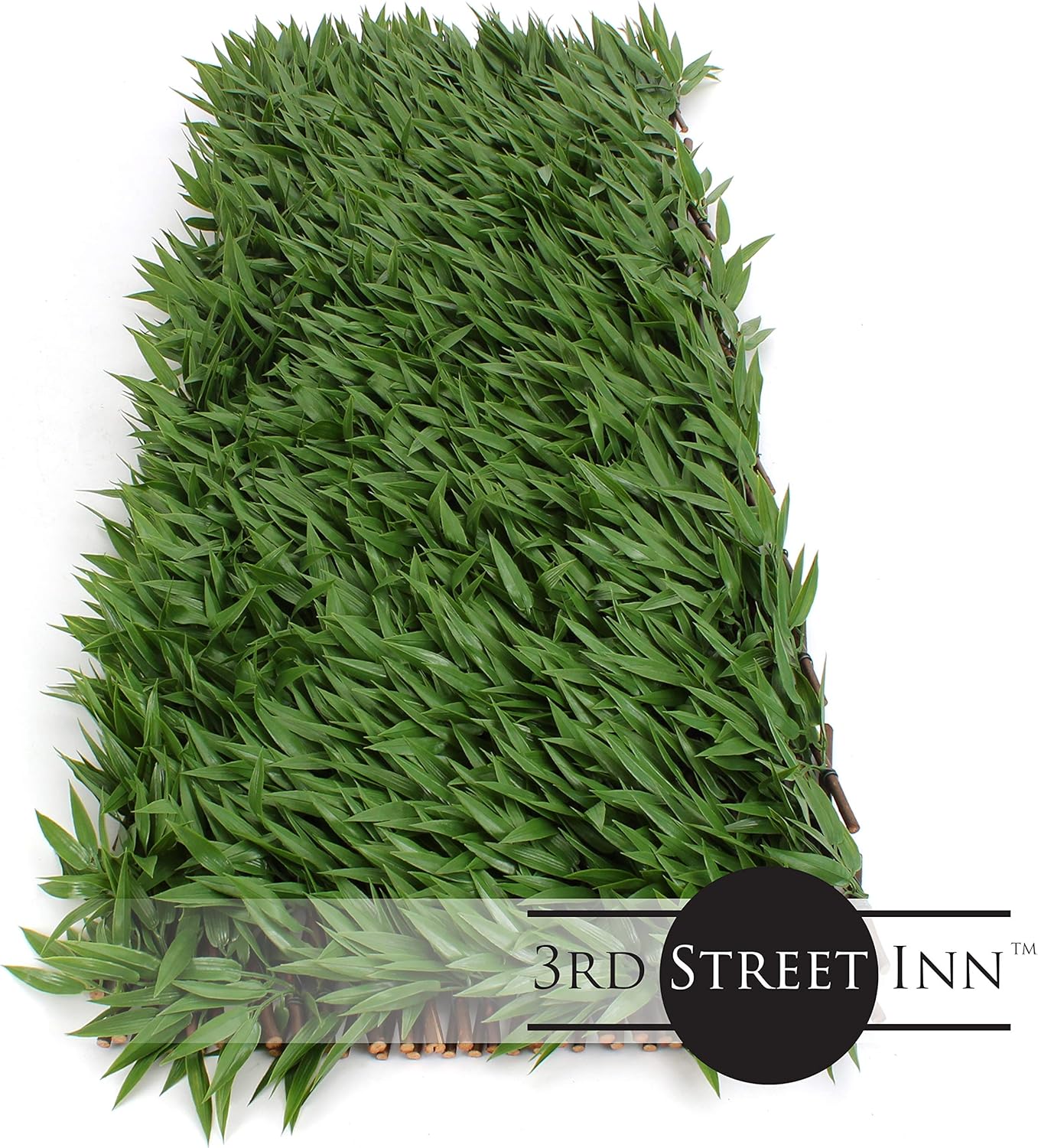 3rd Street Inn™ Leaf Trellis - Bamboo Greenery Panel - Boxwood and Ivy Privacy Fence Substitute - DIY Flexible Fencing (1, Bamboo)