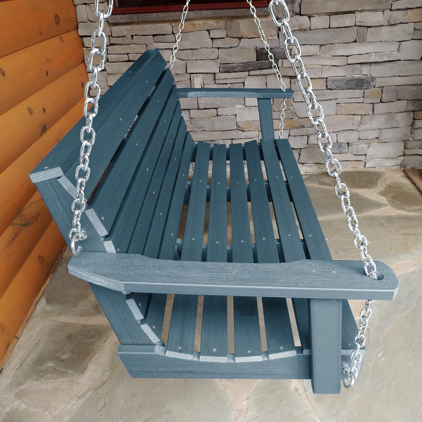 highwood Weatherly Porch Swing 5 Feet, Nantucket Blue