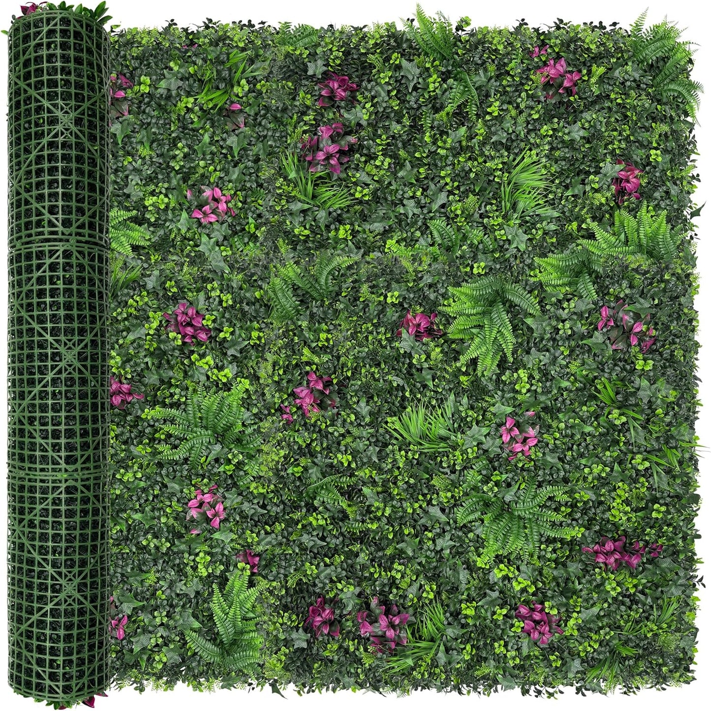 Greenery Grass Wall Boxwood Plant Roll: 60"x128"(53.5 SQFT) with UV Resistant Green Leaves Faux for Interior Panel, Greenery Backdrop,Garden and Indoor Outdoor Wall&Fence Covering Privacy